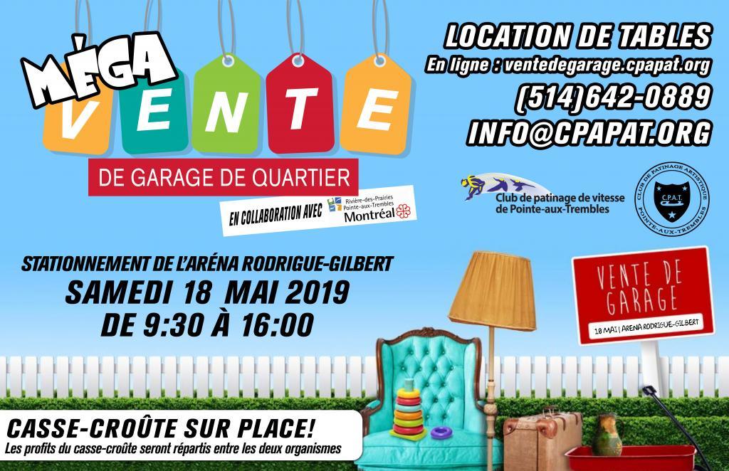 Méga vente de garage de quartier | Location de tables