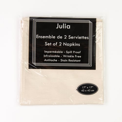 Serviette de table en lin Julia 17'' x 17''