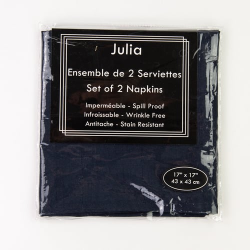 Serviette de table marine Julia 17'' x 17''