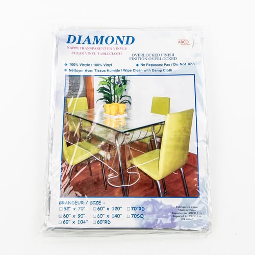 Nappe vinyle transparente 60'' x 90''
