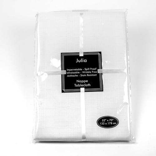 Nappe restauration blanche 52 po x 70 po