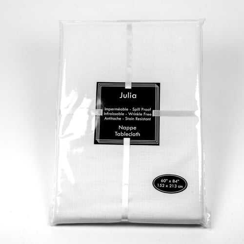 Nappe restauration blanche 60 po x 84 po