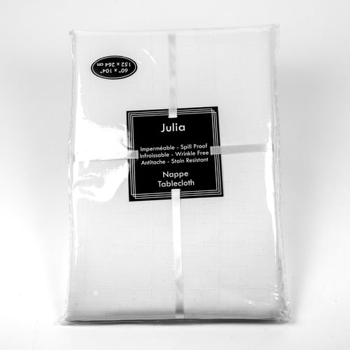 Nappe restauration blanche 60 po x 104 po