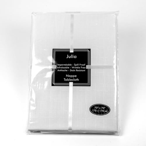 Nappe carrée restauration blanche 70 po