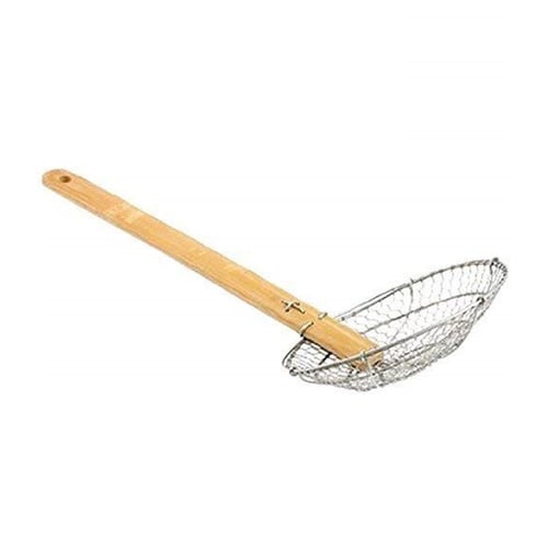 Écumoire en mail ronde 15 cm / 6'' bambou