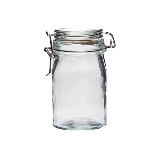 Petit pot en verre avec clip 8 oz