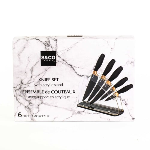 Ensemble de couteaux avec support 6 morceaux