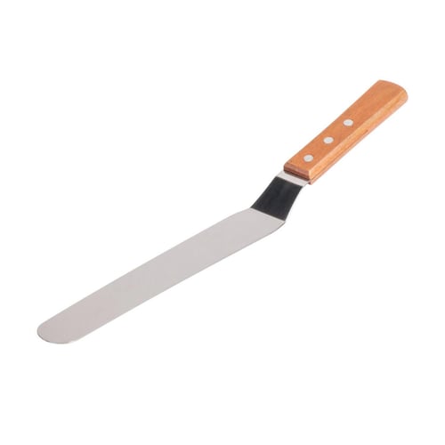 Spatule lame courbée en inox 7,75''x1,25''
