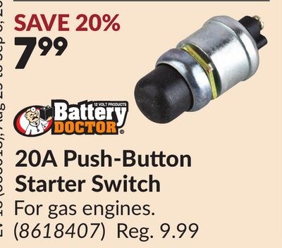 20A Push-Button Starter Switch