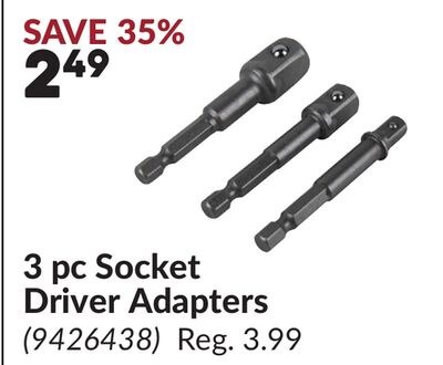 3 pc Socket Driver Adapters
