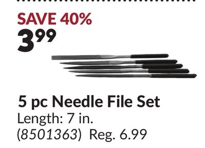 5 pc Needle File Set