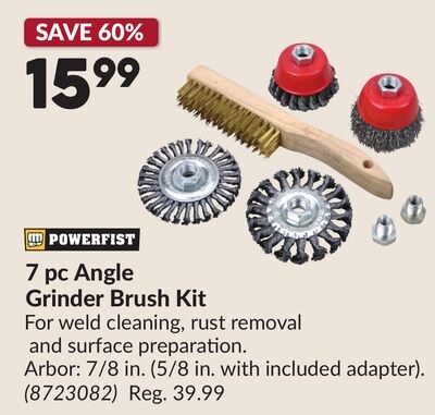 7 pc Angle Grinder Brush Kit