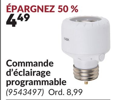 Commande d'éclairage programmable