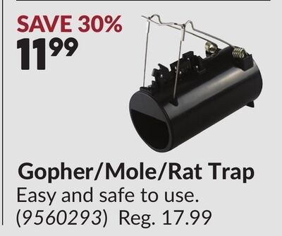 Gopher/Mole/Rat Trap
