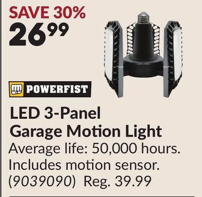 LED 3-Panel Garage Motion Light