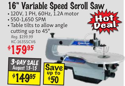16" Variable Speed Scroll Saw