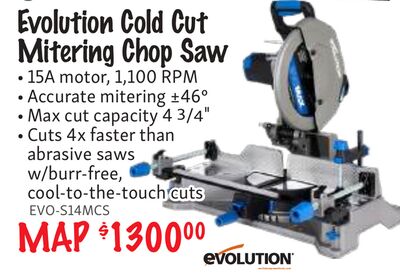 Evolution Cold Cut Mitering Chop Saw