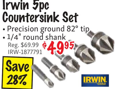 Irwin 5pc Countersink Set
