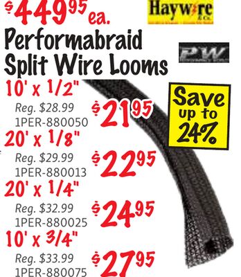 Performabraid Split Wire Looms