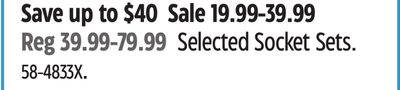 Selected Mastercraft Socket Sets