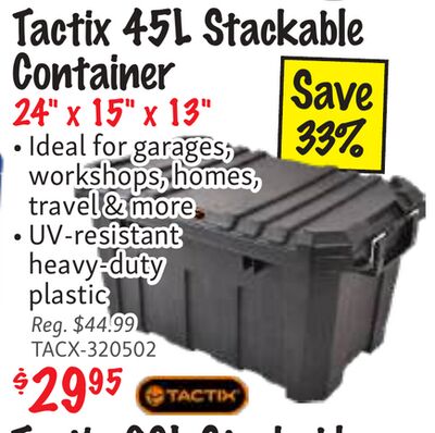 Tactix 45L Stackable Container