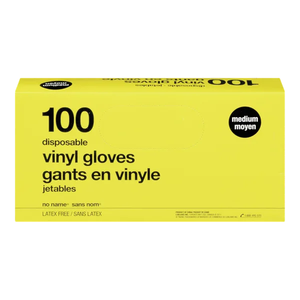 Gants moyens jetables en vinyle