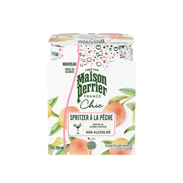 MAISON PERRIER Chic Spritzer pêche, non alcoolisé, caise