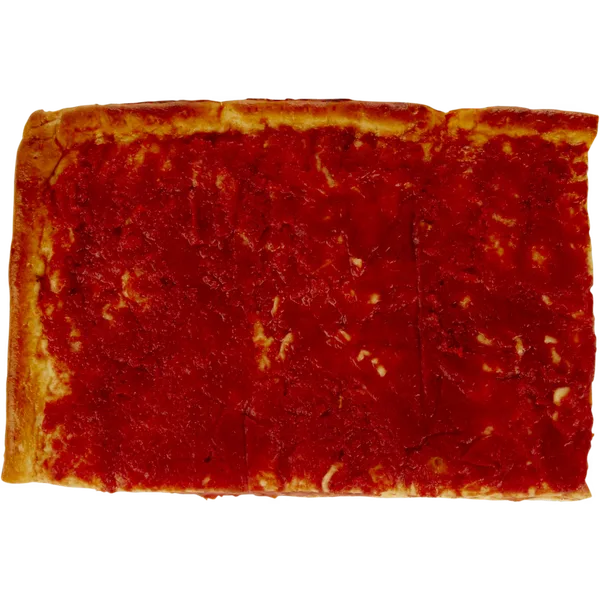 Pizza aux tomates, quart de plaque