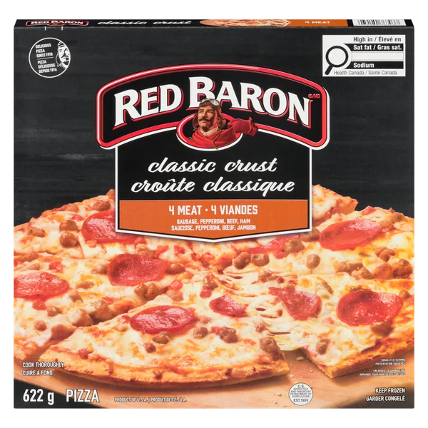 Pizza croûte classique 4 viandes