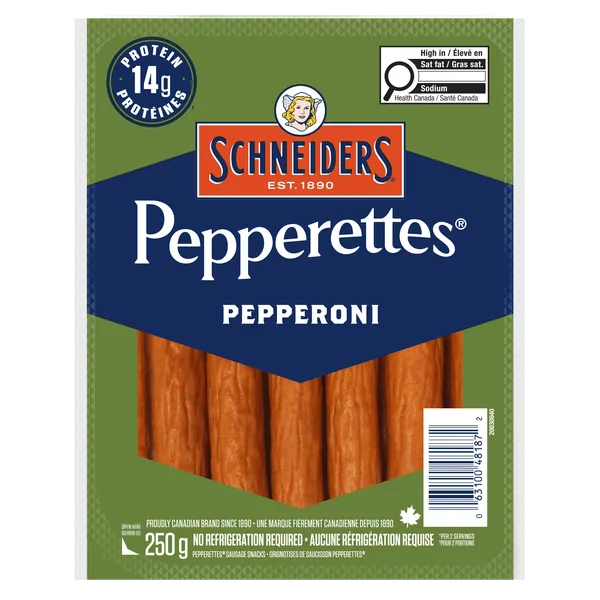 Schneiders bâtonnets de saucisson pepperoni pepperettes