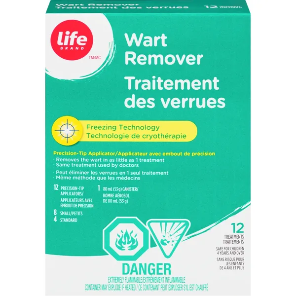 Traitement pour verrue, 12utilisations