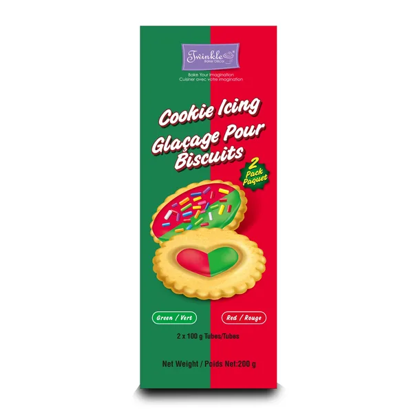 Twinkle glaçage pour biscuits. rougevert