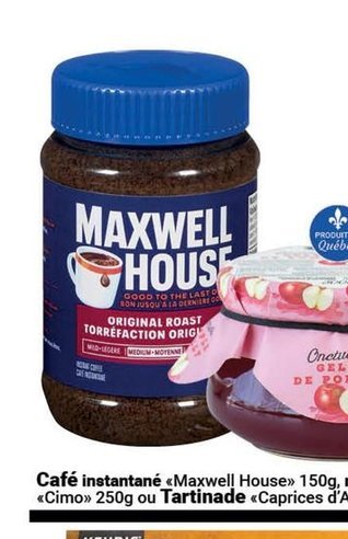 Café instantané Maxwell House