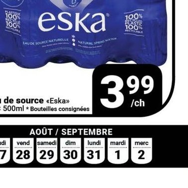 Eau de source Eska