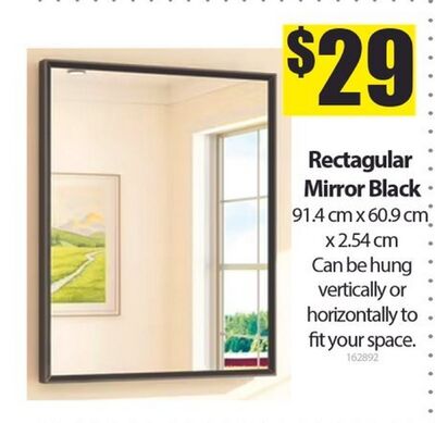 Rectangular Mirror Black