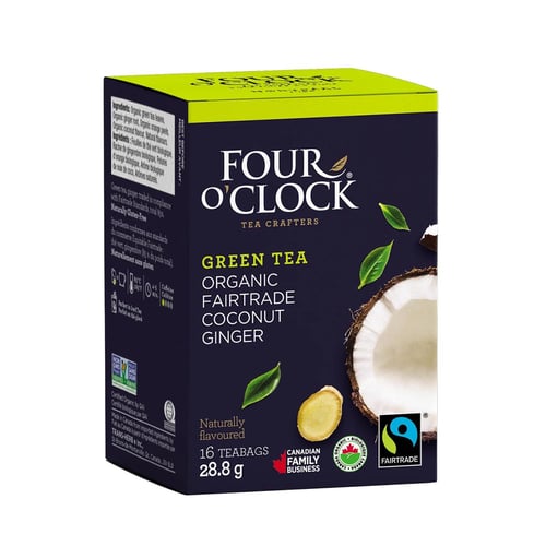Thé vert gingembre noix de coco biologique équitable x16