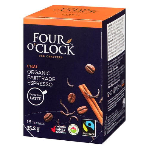 Thé espresso chaï biologique équitable x16