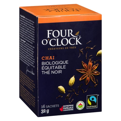 Thé noir chaï biologique équitable x16