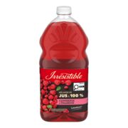 Jus de canneberges et framboises