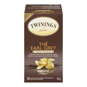 Thé noir Earl Grey à saveur de vanille crémeuse en sachets