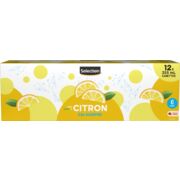 Eau de source gazéifiée à saveur de citron