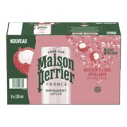Eau de source gazéifiée à saveur de litchi