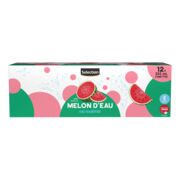 Eau de source gazéifiée à saveur de melon eau