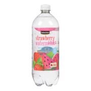 Eau pétillante aromatisée aux fraises et melon d'eau