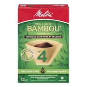 Filtres à café coniques N°4 en bambou