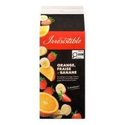 Jus d'orange, fraise et banane