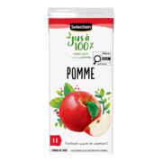 Jus de pomme sans sucre ajouté
