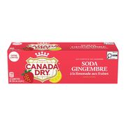 Soda gingembre à saveur de limonade et fraise