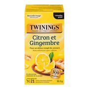 Tisane au citron et gingembre en sachets