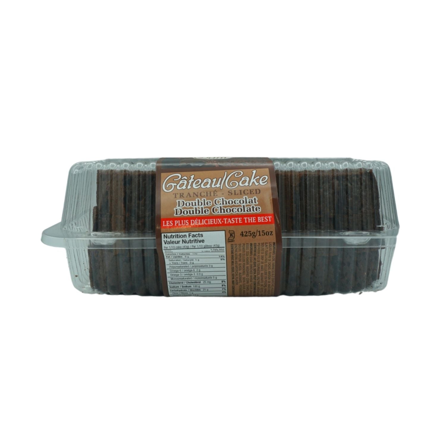 GATEAU TRANCHE DOUBLE CHOCO